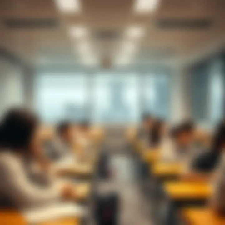 Students engaged in learning in a modern classroom