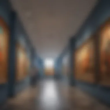 Captivating Artworks Inside Al Ansar Gallery Interior of Al Ansar Gallery filled with captivating artworks