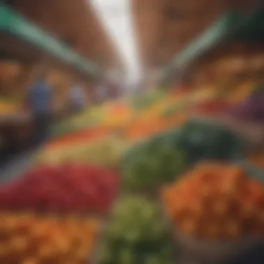 Fresh Produce at Al Awir Market A collection of fresh fruits and vegetables available in the market