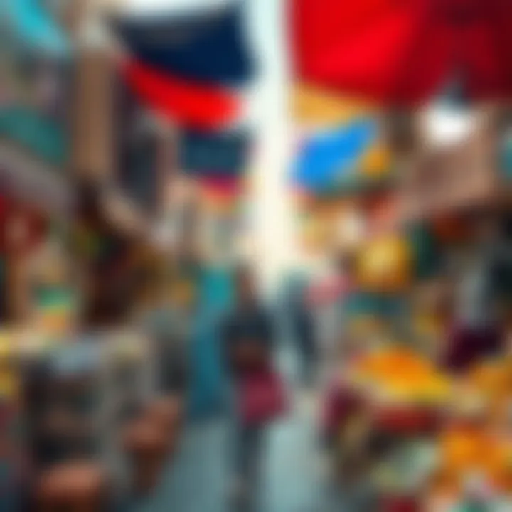 Vibrant Market Life in Al Dana A vibrant market scene in Al Dana reflecting the local lifestyle and community interactions.