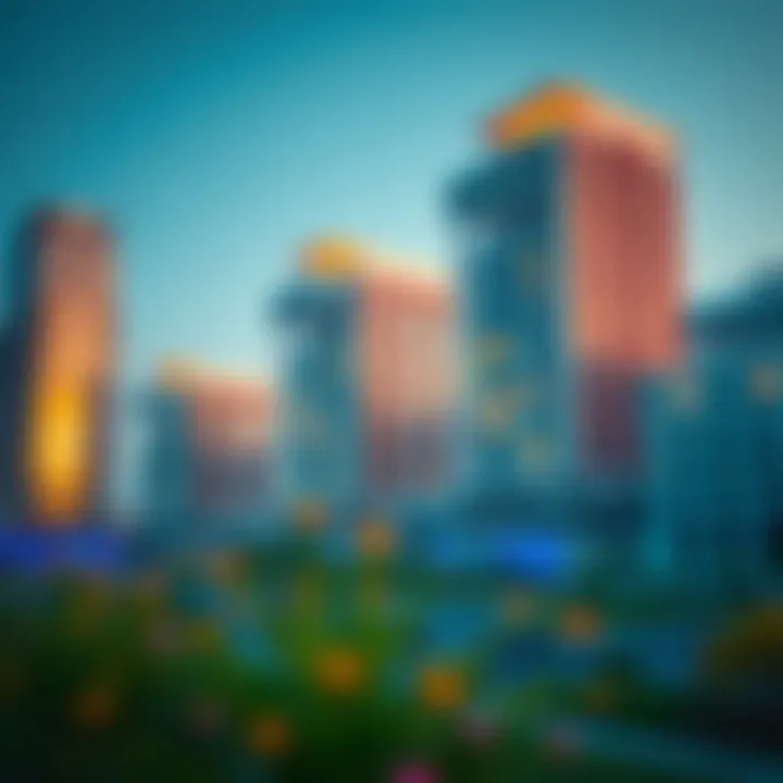 Modern architecture of Al Gurg Real Estate buildings