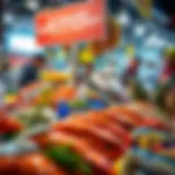 Fresh Seafood Offering at Al Karama Fish Market A vibrant display of fresh seafood at Al Karama Fish Market