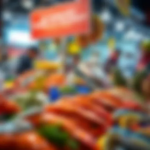 Fresh Seafood Offering at Al Karama Fish Market A vibrant display of fresh seafood at Al Karama Fish Market