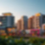 A stunning view of Al Khail Gate Community showcasing its modern architecture