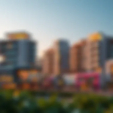 Modern Architecture of Al Khail Gate A stunning view of Al Khail Gate Community showcasing its modern architecture