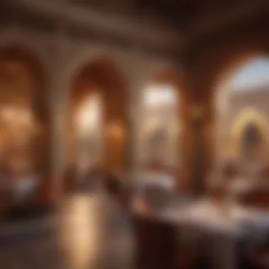Elegant Dining Ambiance Elegant dining setting at Al Khail Gate Restaurant