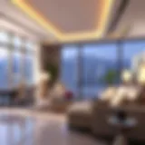 Luxurious Living Space in Al Khail Heights Elegant living area of Al Khail Heights apartments