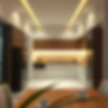 Contemporary Kitchen Design at Al Khail Heights View of the modern kitchen in Al Khail Heights