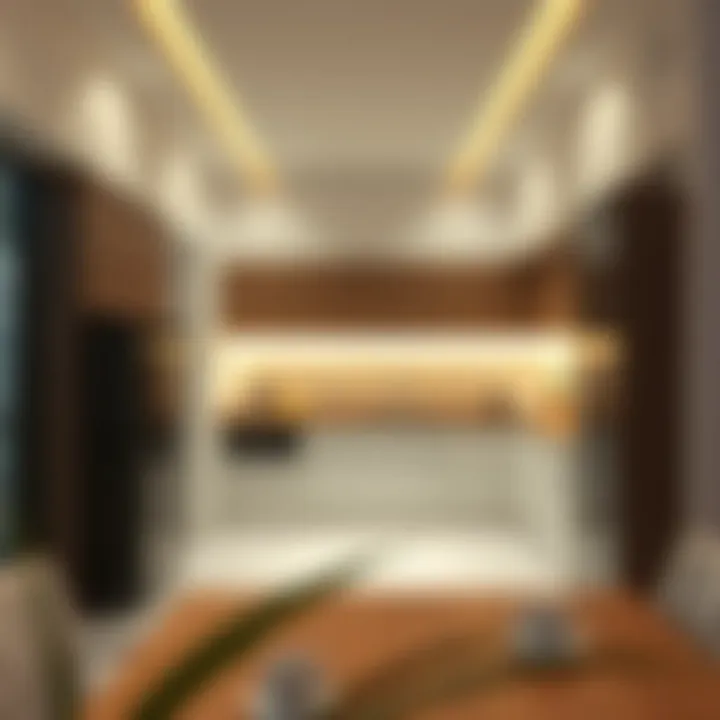 Contemporary Kitchen Design at Al Khail Heights View of the modern kitchen in Al Khail Heights