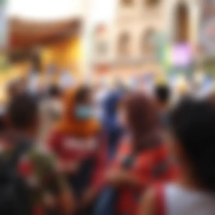 Engaging Community Events at Al Quoz Community members participating in an engaging event at the market