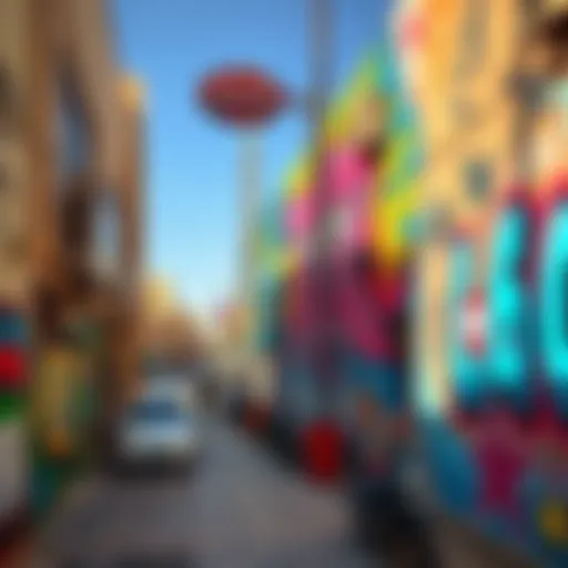 Vibrant street art in Al Quoz showcasing local talent
