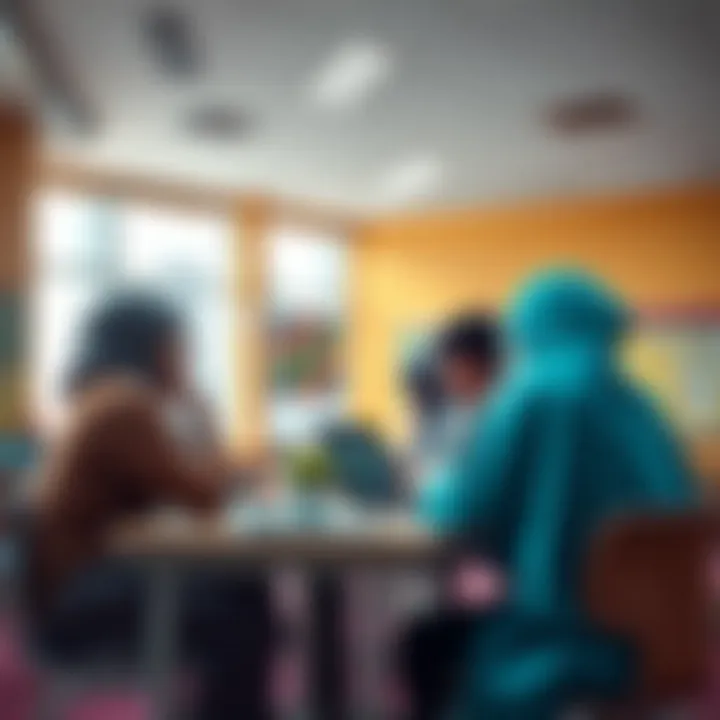 Interactive Learning Experience at Al Salam Students engaging in a collaborative learning environment