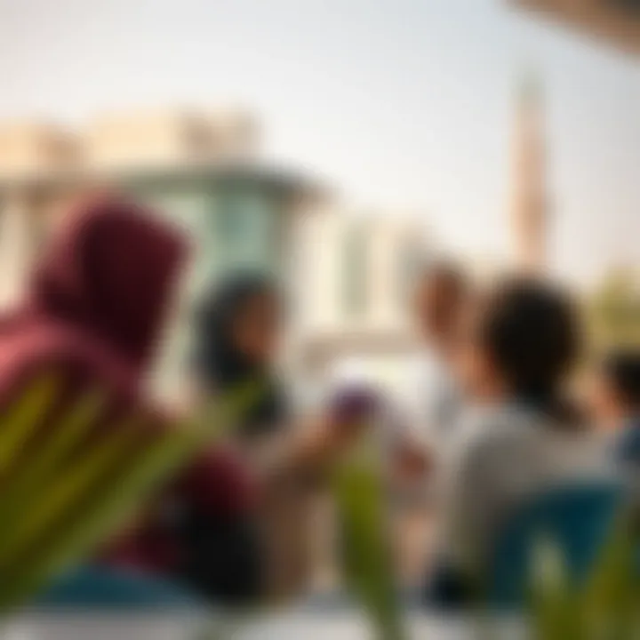 Parent-Educator Collaboration at Al Salam School Parents and educators discussing student progress