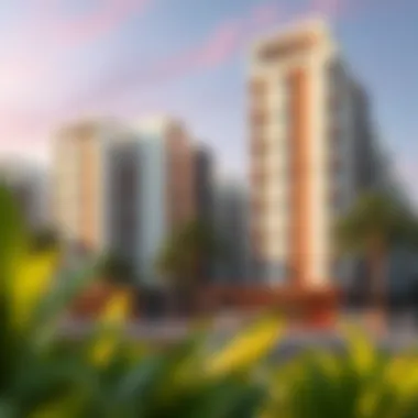 Residential Architecture in Al Warsan Modern residential buildings in Al Warsan highlighting architectural style