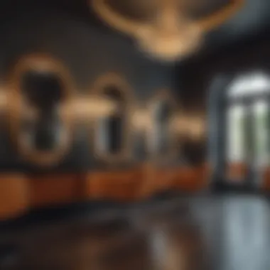 A glimpse into the sophisticated ambiance of Amber Salon Elegant interior design of Amber Salon