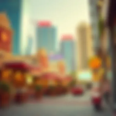 Stylish cafes and dining spots in the vibrant neighborhood