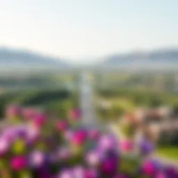 Stunning view of Arabian Ranches community showcasing lush greenery and elegant villas