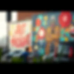 A stunning mural depicting the essence of Dubai's art scene in Art Heights