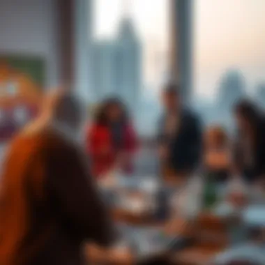 Artists collaborating in a creative workshop