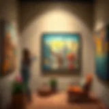 Vibrant artwork displayed at Art XV Residency