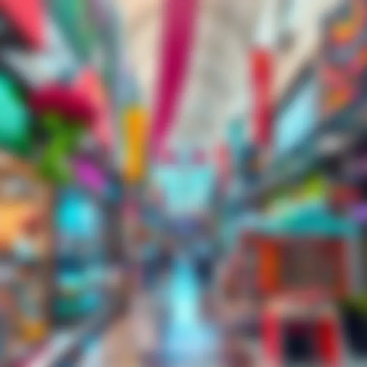 Vibrant shopping scene at Aswaq Mirdif