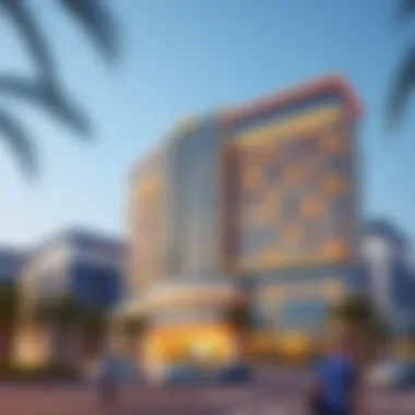 Stunning exterior view of Azizi Plaza showcasing modern architecture