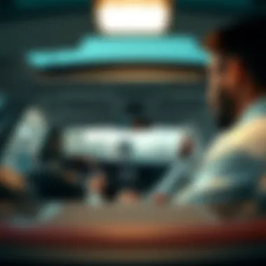 Inside view of a driving lesson in progress at the center