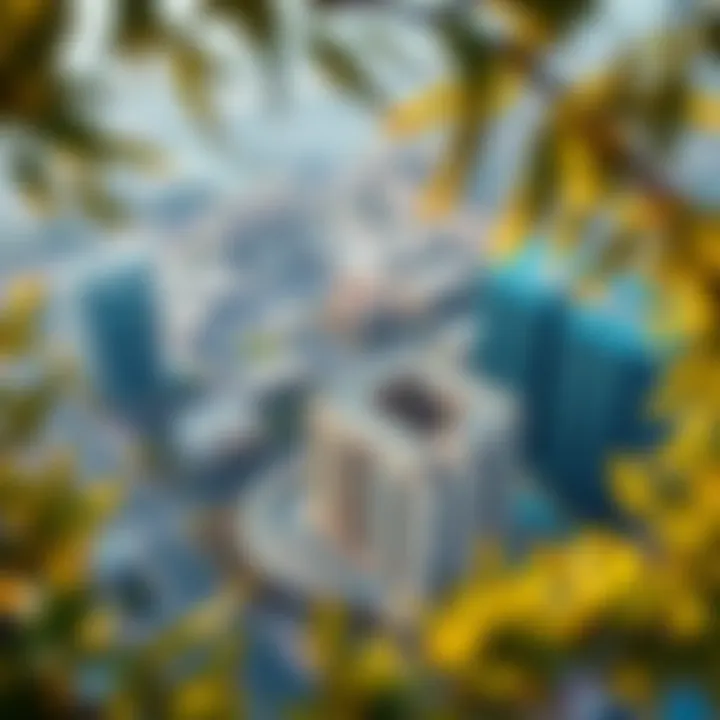 Aerial view showcasing the stunning architecture of Binghatti Vista