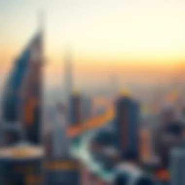 Panoramic view of Binghatti Vista against the Dubai skyline