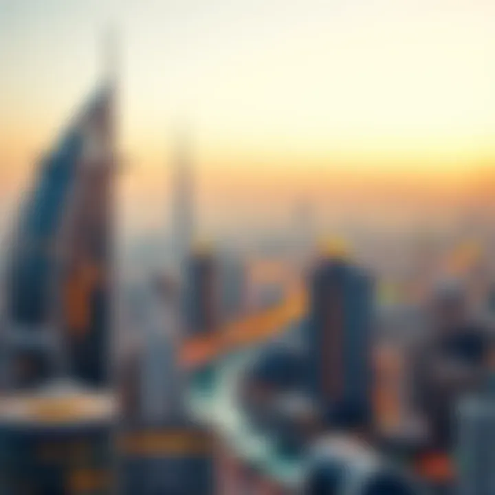 Panoramic view of Binghatti Vista against the Dubai skyline
