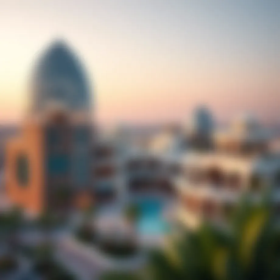 Aerial view of Boca Residence showcasing its unique architecture in Dubai