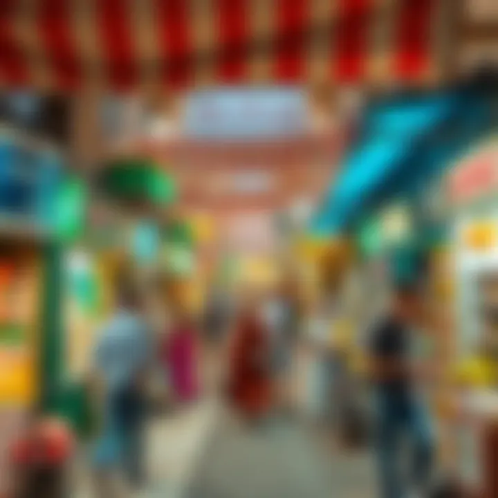 Bustling market scene capturing the essence of local commerce in Bur Dubai.