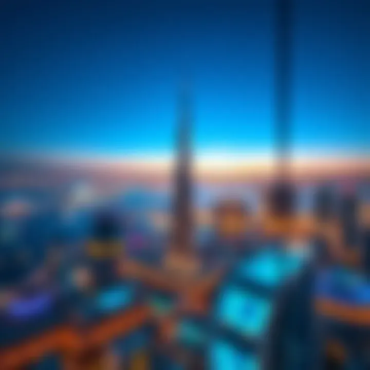 Breathtaking views of the Dubai skyline from the residence