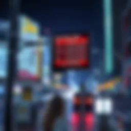 Detailed bus schedule board at Al Khail Gate