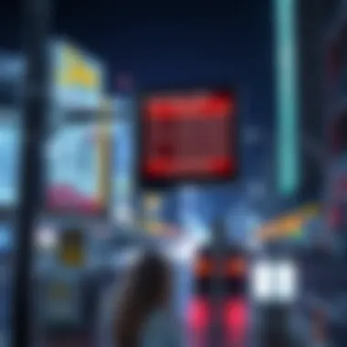 Detailed bus schedule board at Al Khail Gate