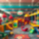 Play area filled with colorful toys and equipment at Cheeky Monkeys