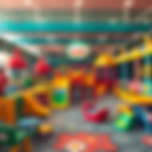 Play area filled with colorful toys and equipment at Cheeky Monkeys