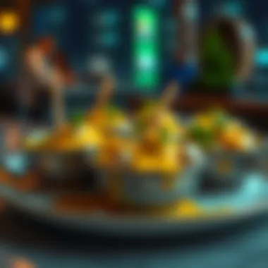 A gourmet cheesy dish presented beautifully on a plate