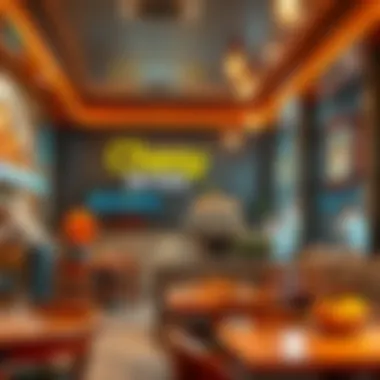 Interior view of Cheesy Bites, highlighting its inviting ambiance and decor