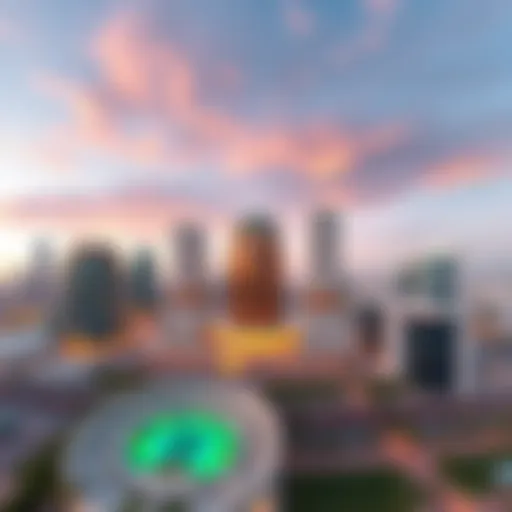 A panoramic view of the China Center Silicon Oasis showcasing its modern architecture