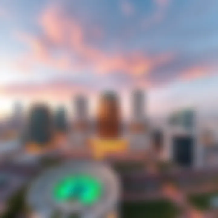 A panoramic view of the China Center Silicon Oasis showcasing its modern architecture