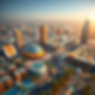 Aerial view of Silicon Oasis showcasing its modern architecture