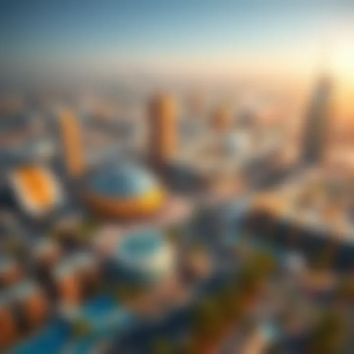 Aerial view of Silicon Oasis showcasing its modern architecture