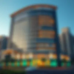 Exterior view of Azizi Plaza showcasing architectural design