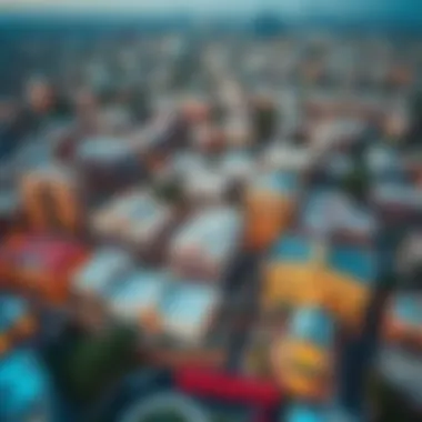 Aerial view of Al Barsha showcasing the diverse architecture