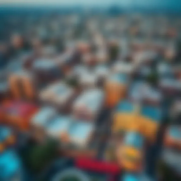 Aerial view of Al Barsha showcasing the diverse architecture