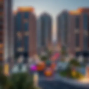 Modern residential buildings in Al Barsha
