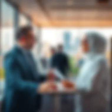 Real estate agent discussing property options with clients