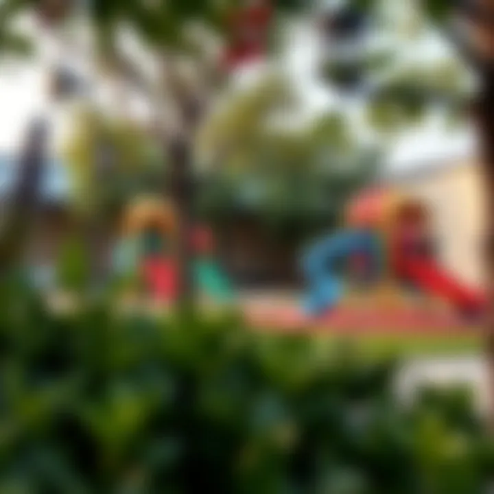 Outdoor play area promoting physical activity