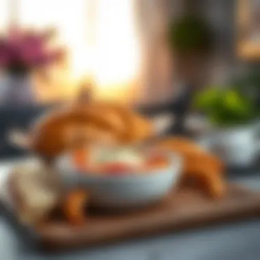 Bread Pairing with Baba Ghanouj Artisan bread served alongside a bowl of baba ghanouj, showcasing the perfect pairing.